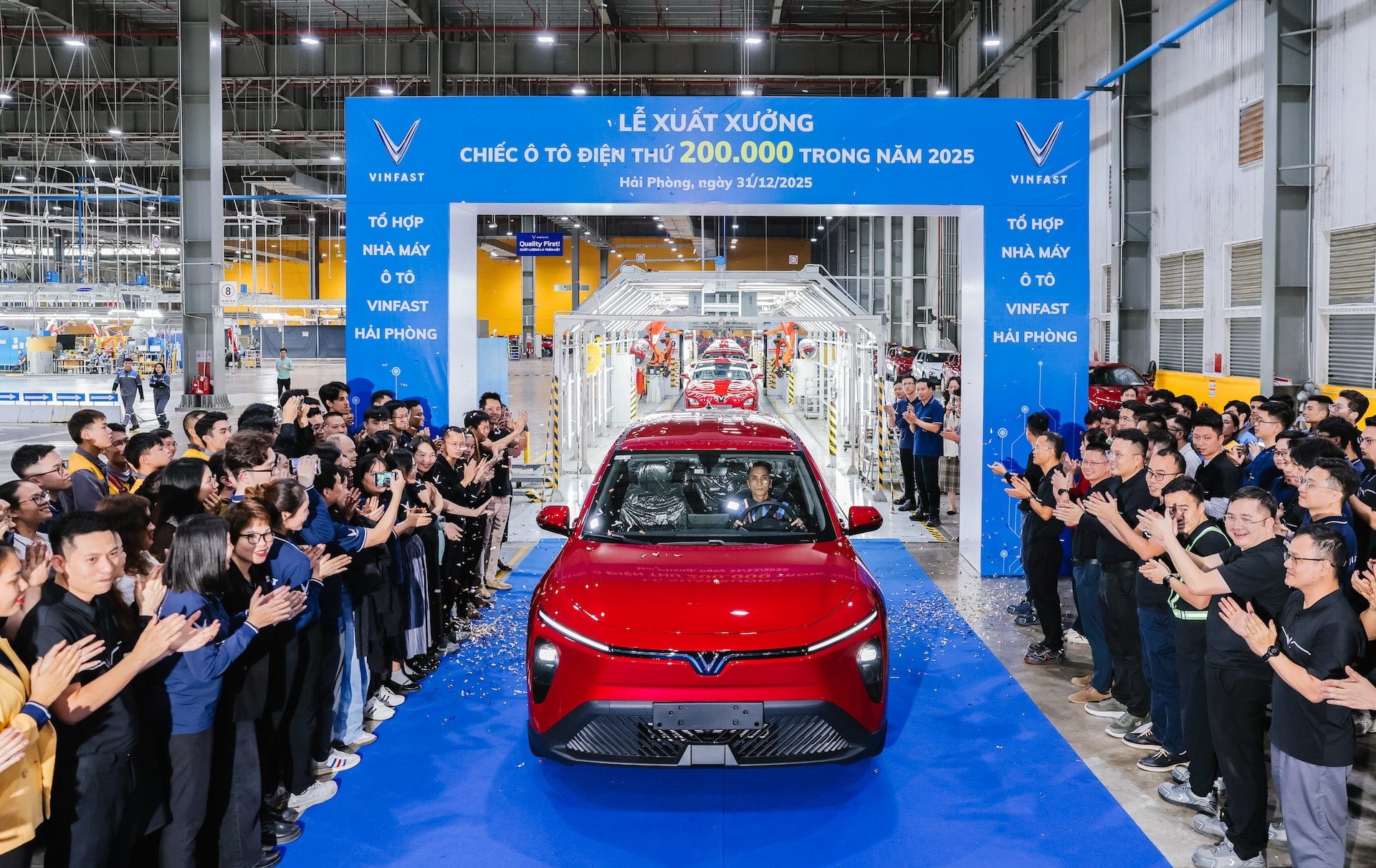 VinFast Hai Phong Plant Rolls Out Its 200,000 Electric Vehicle in 2025